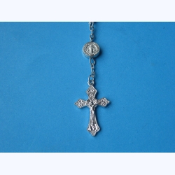 Różaniec-bransoletka kolor srebrny z medalem Św.Benedykta Nr.2